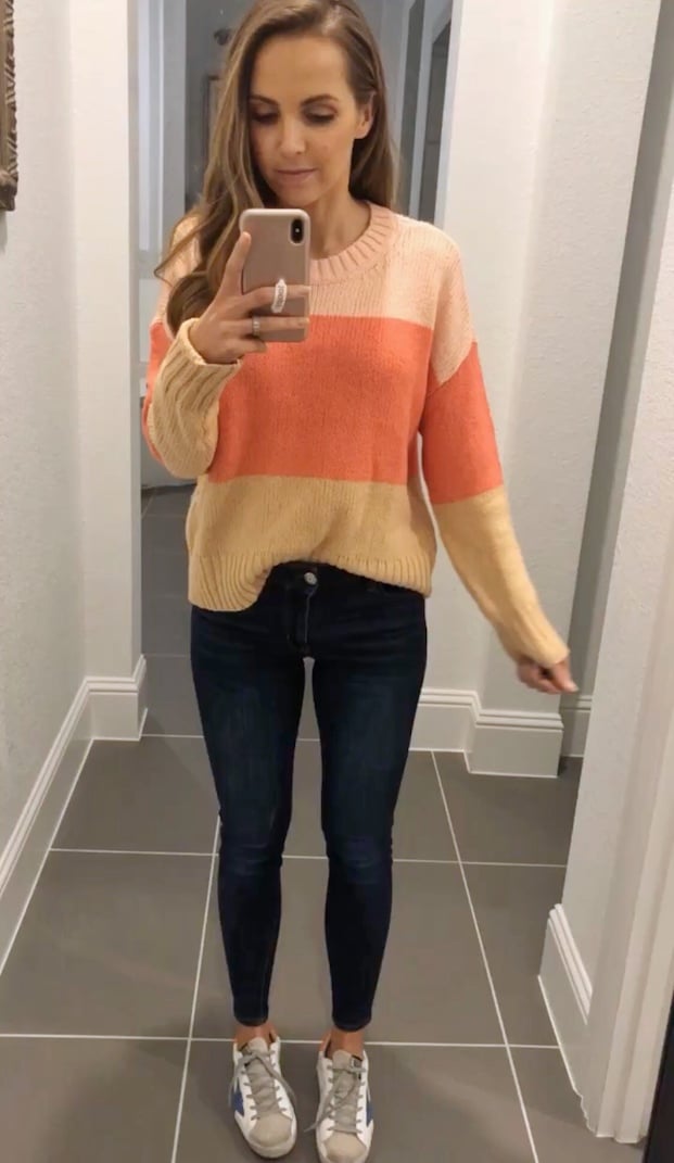 color block sweater