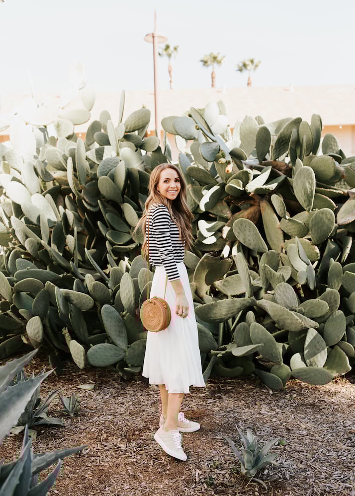 striped shirt outfit