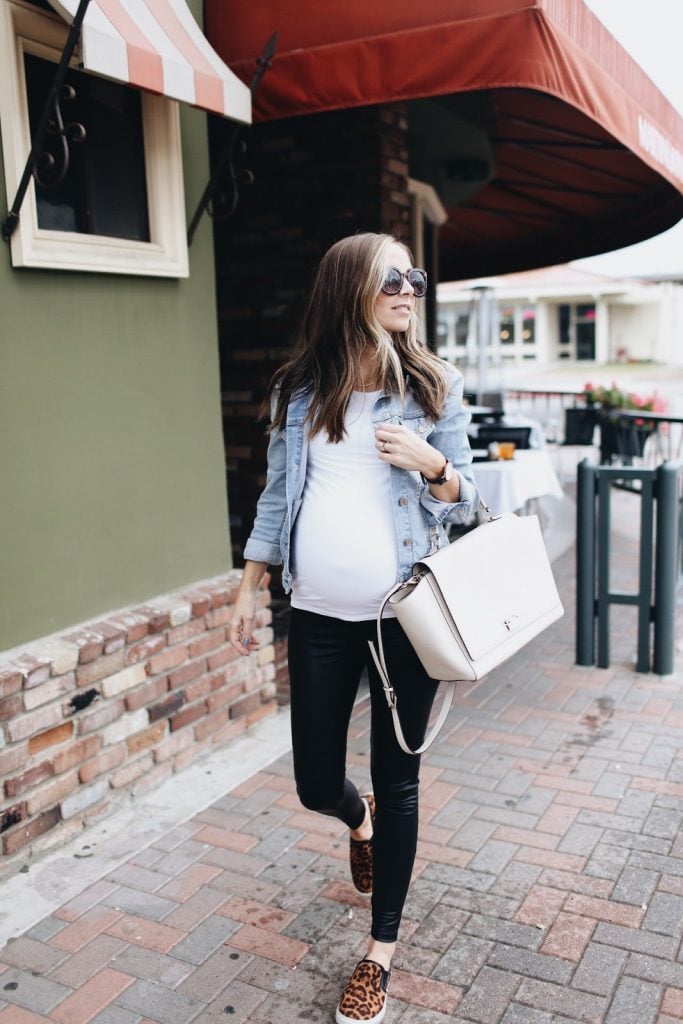 faux leather leggings outfit