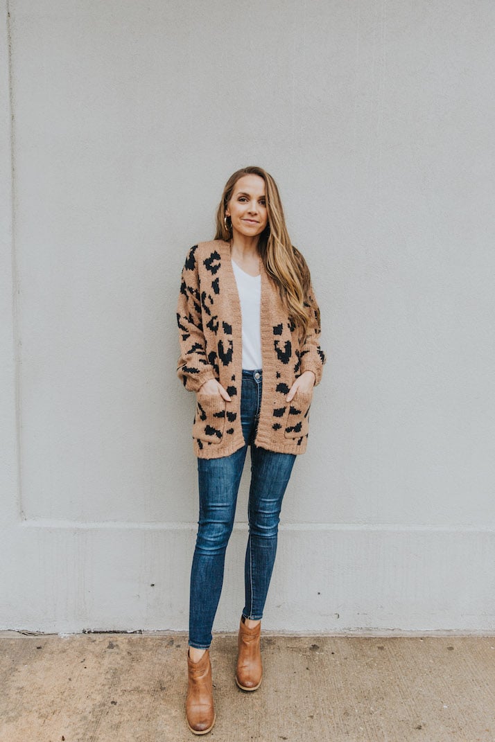 dark jeans with ankle boots and tee