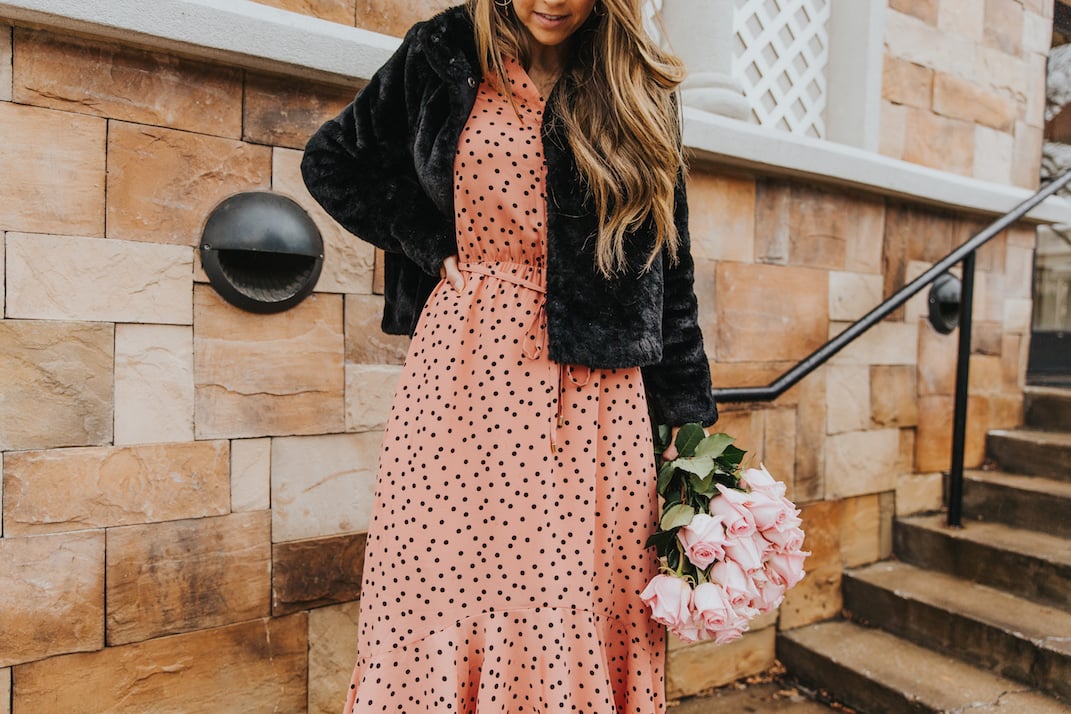 polka dot dress for valentine's day