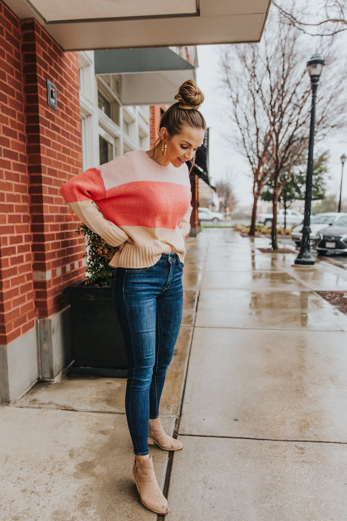 color block sweater