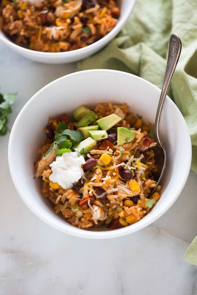 chicken burrito bowls