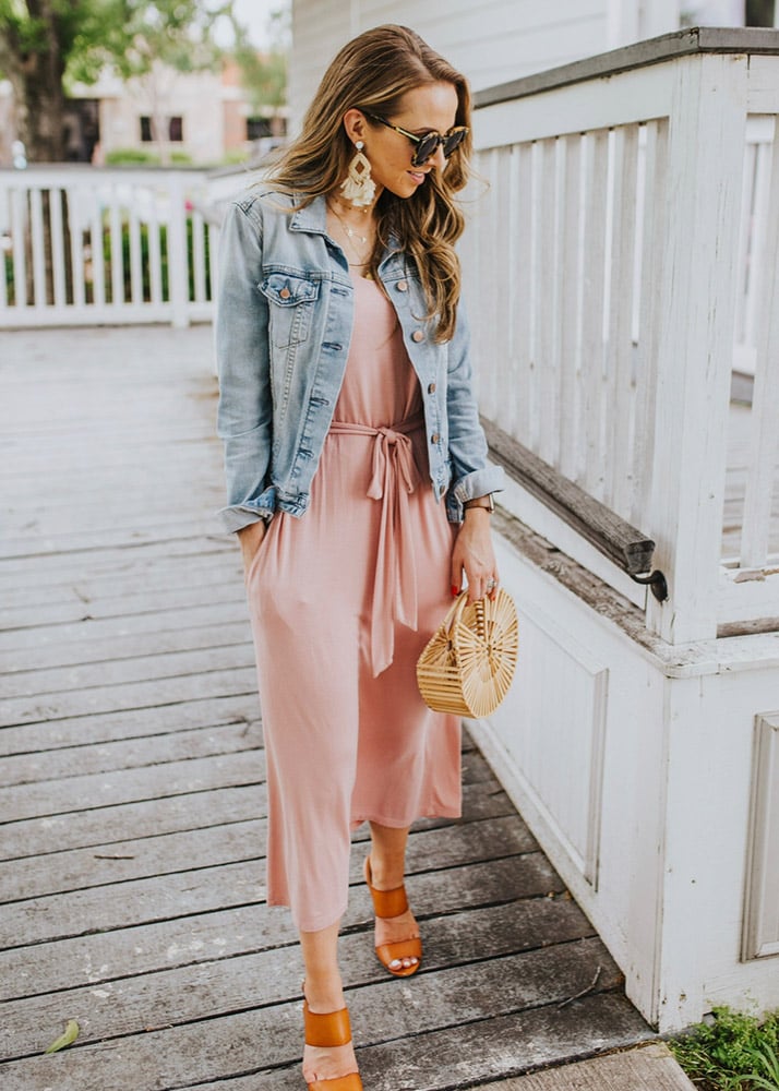weekend recap - pink midi dress