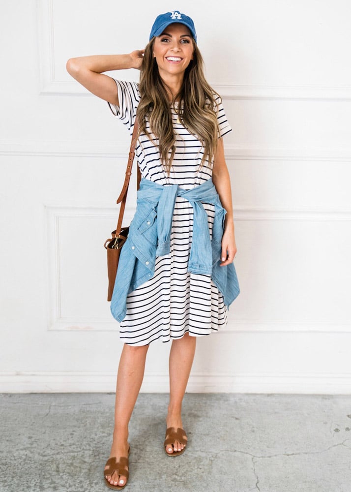 weekend recap - striped t-shirt dress