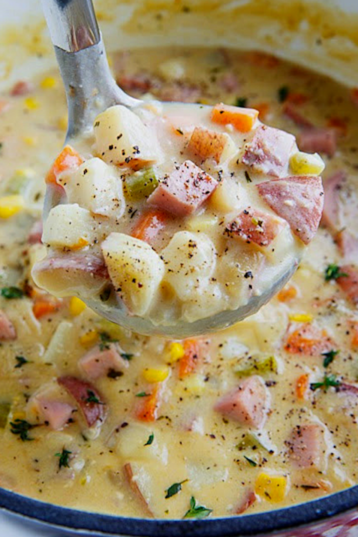 ham potato corn chowder