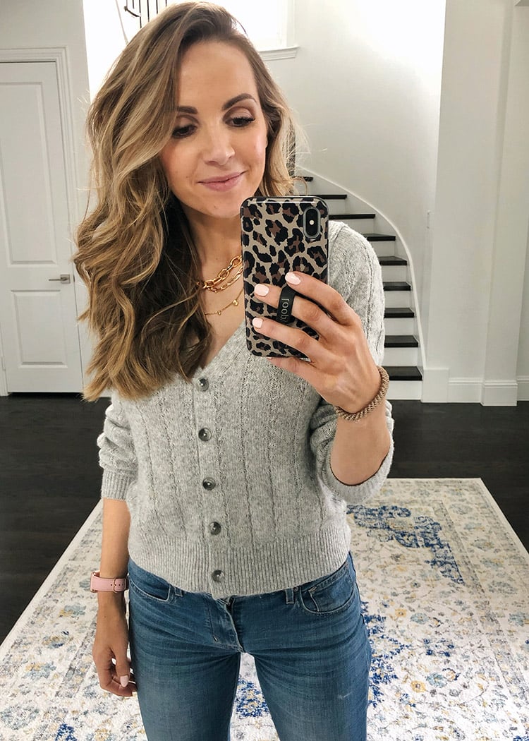 weekend recap - cardigan sweater and jeans