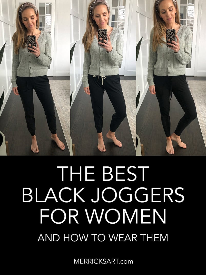 black joggers for women