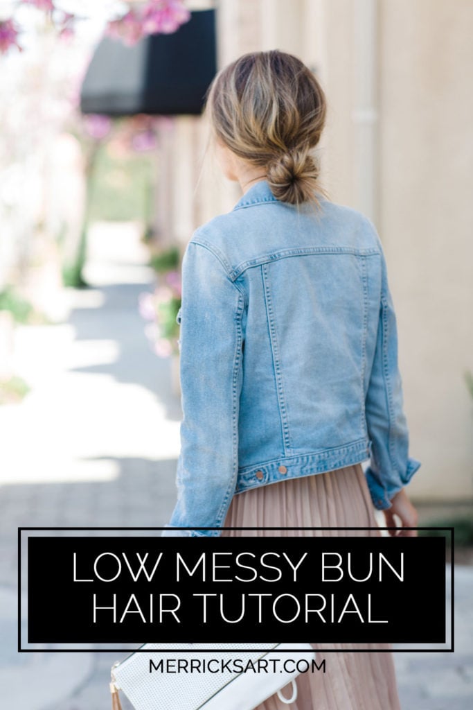 low messy bun hair tutorial