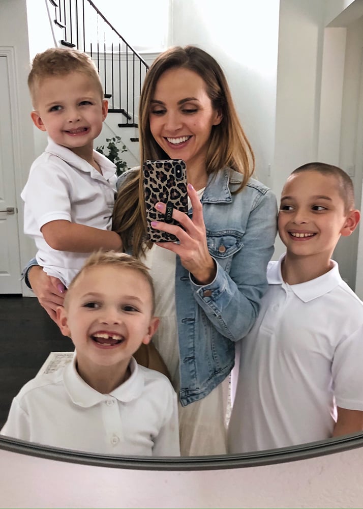 weekend recap - denim jacket and white dress