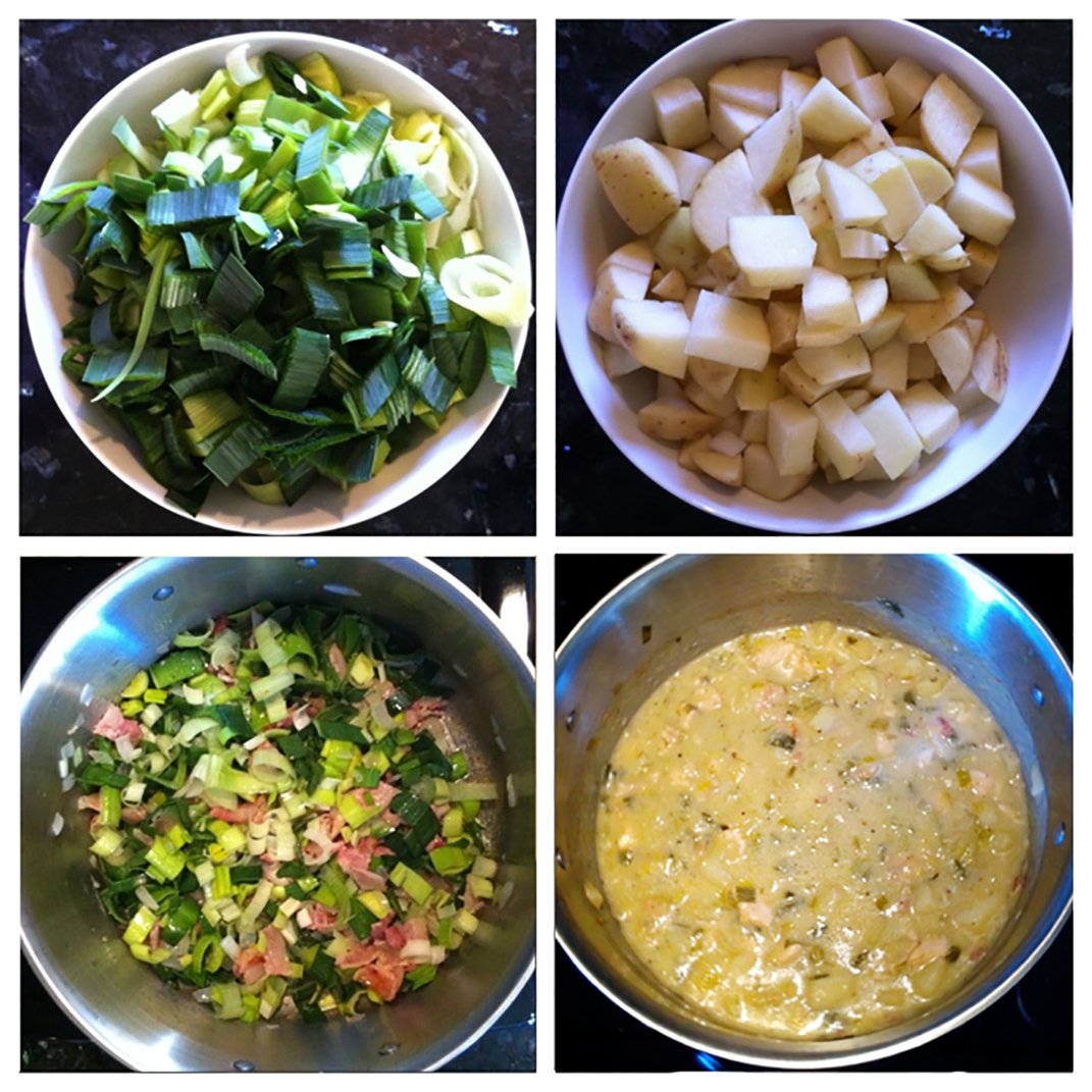 chicken, bacon potato soup