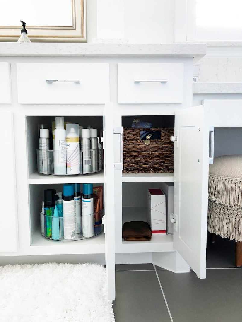 bathroom cupboard clean