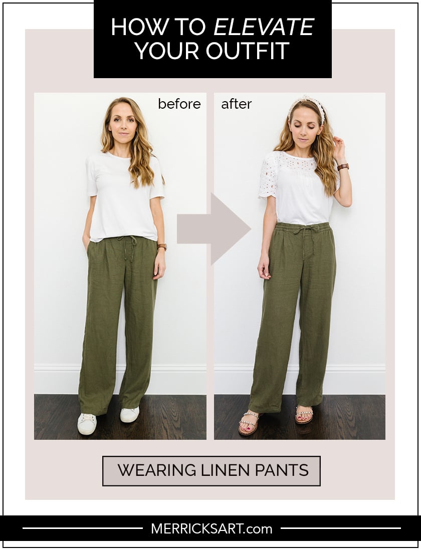 linen pants outfit idea
