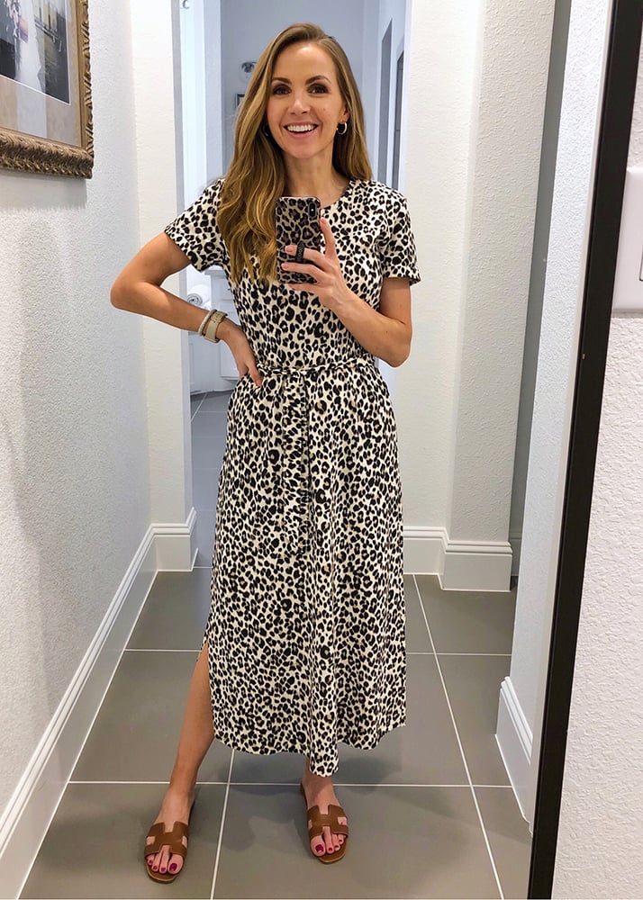 leopard maxi dress