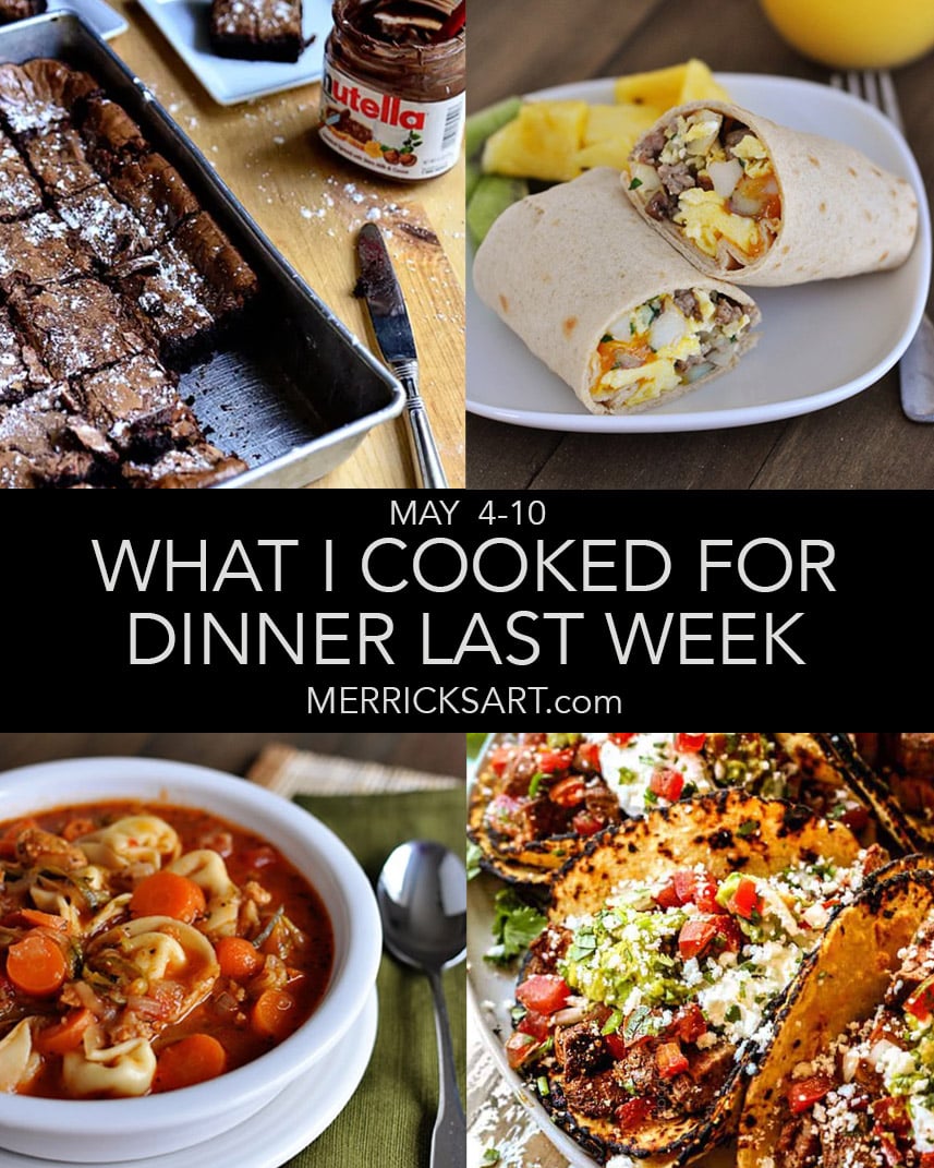 weekly menu collage