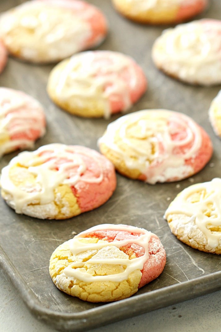 strawberry lemonade cookies