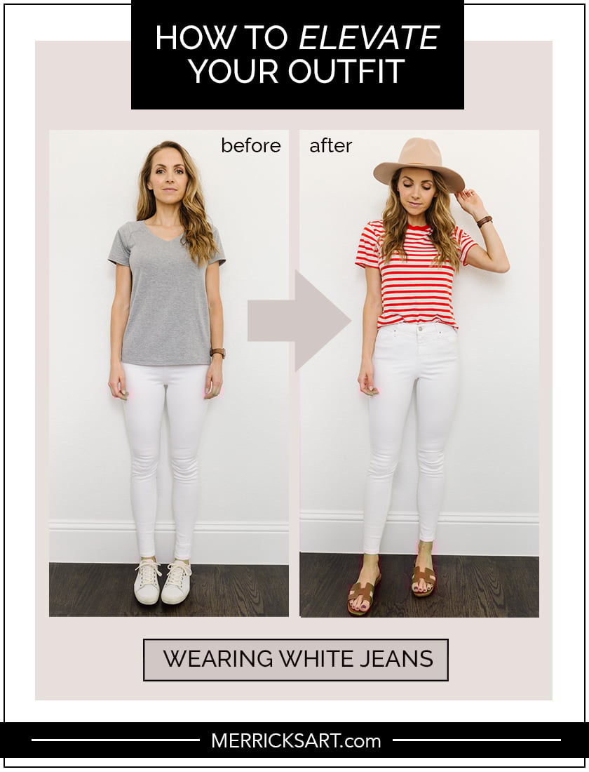white jeans outfit for summer