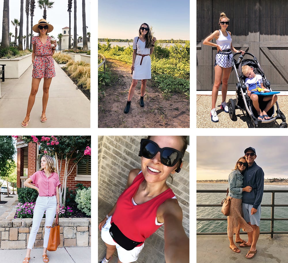 recap of daily outfits