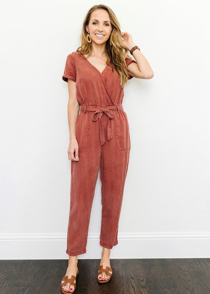 dusty pink jumpsuit
