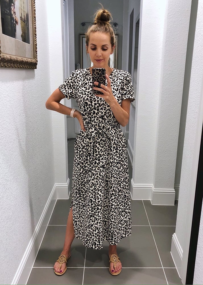 leopard midi dress