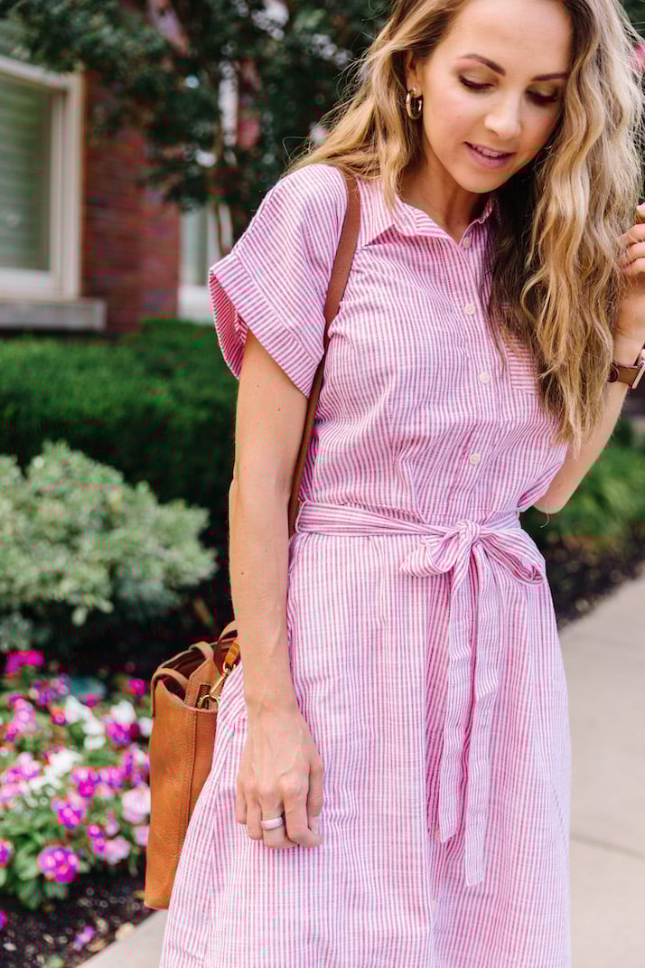red and white stripe dress from walmart