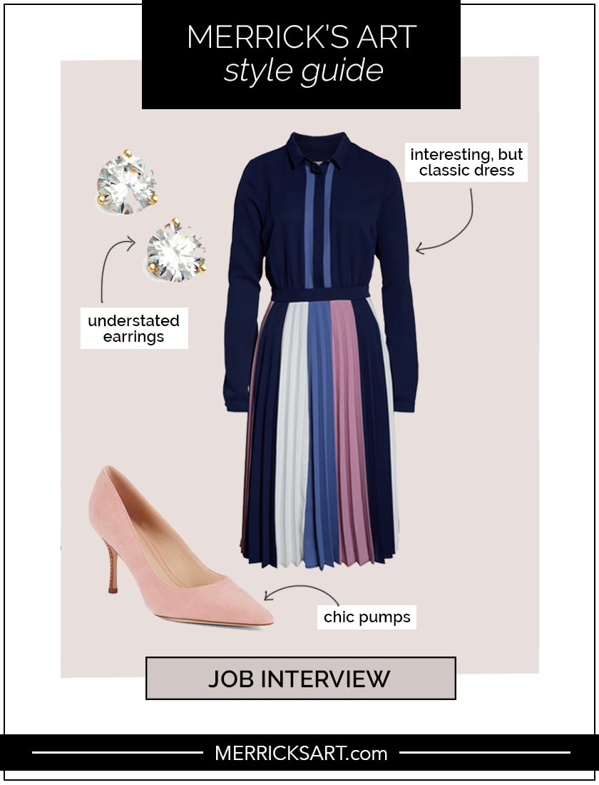dress and pups job interview outfit