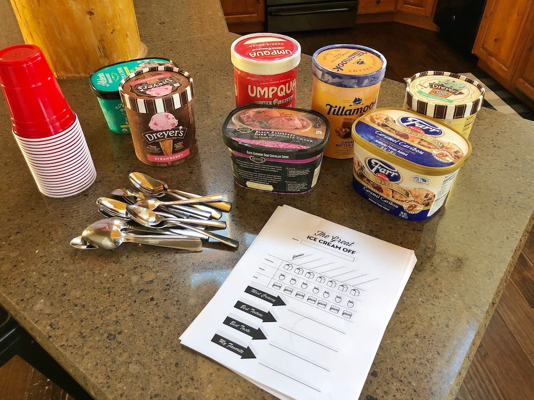 ice cream taste test printable