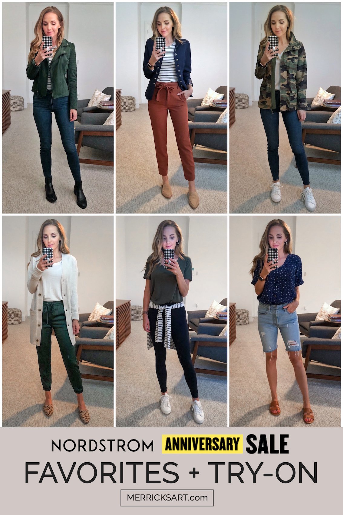 collage of nordstrom anniversary sale try-ons