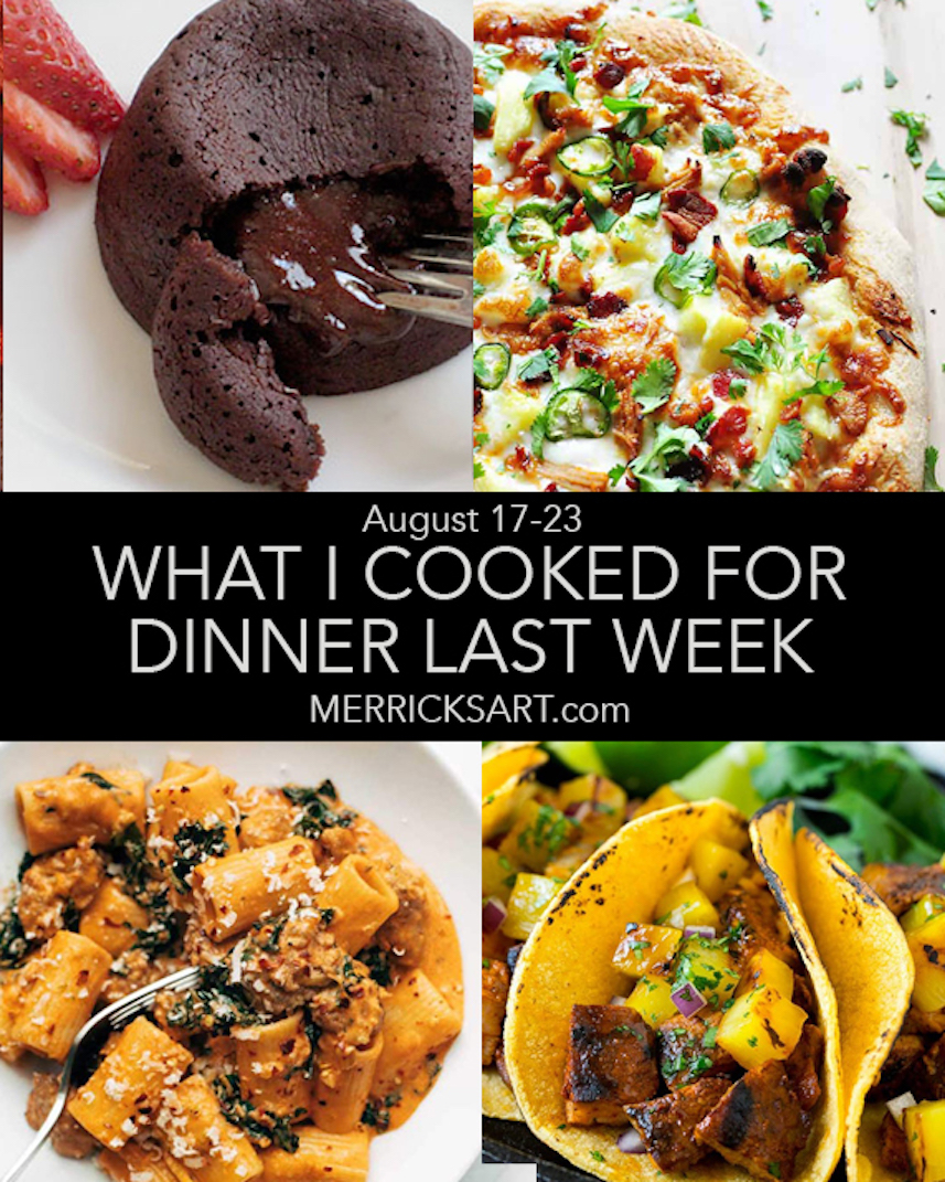 what I cooked for dinner last week