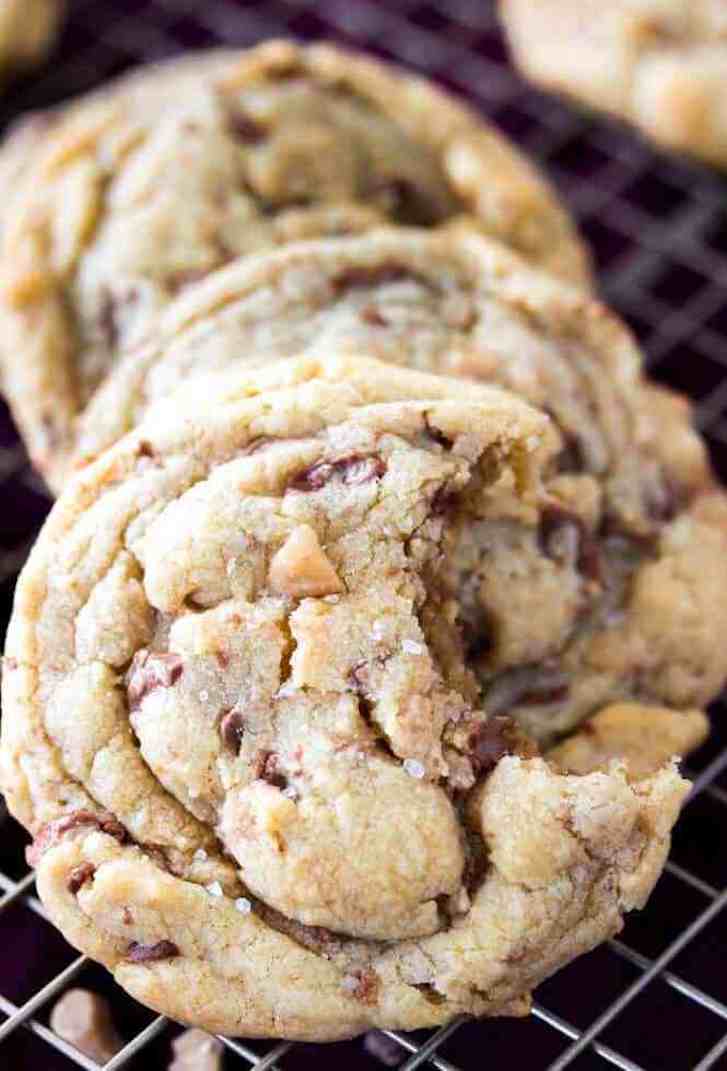 browned butter toffee cookies from our weekly menu