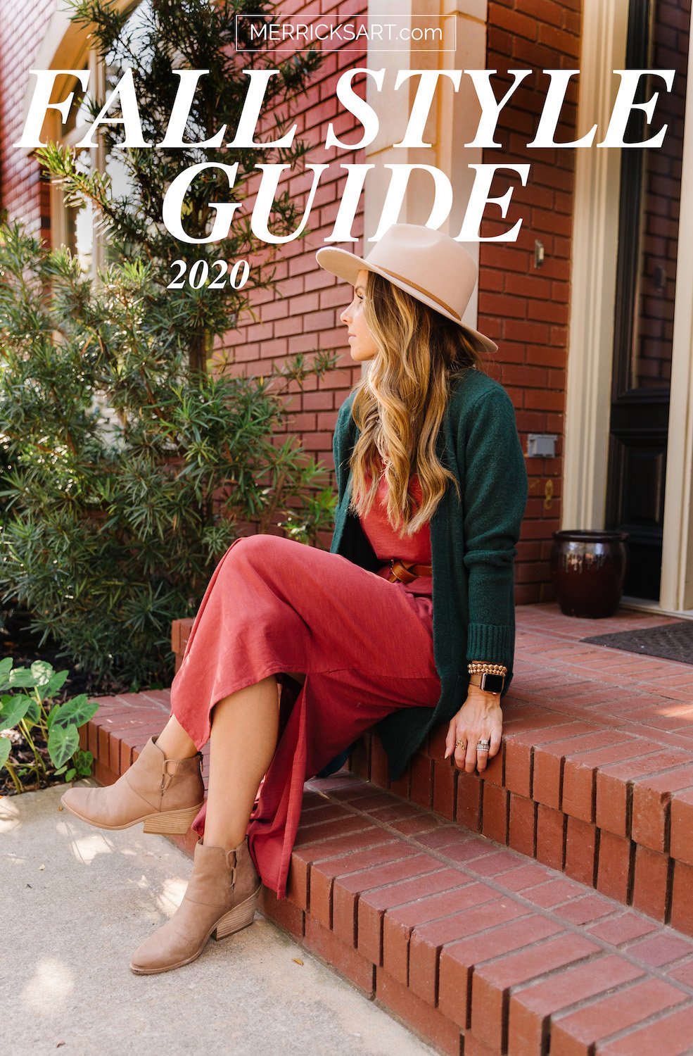 fall outfit ideas - red maxi dress with green cardigan sweater