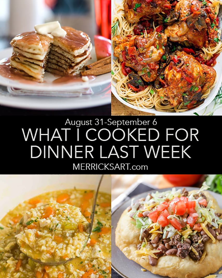 collage for weekly menu