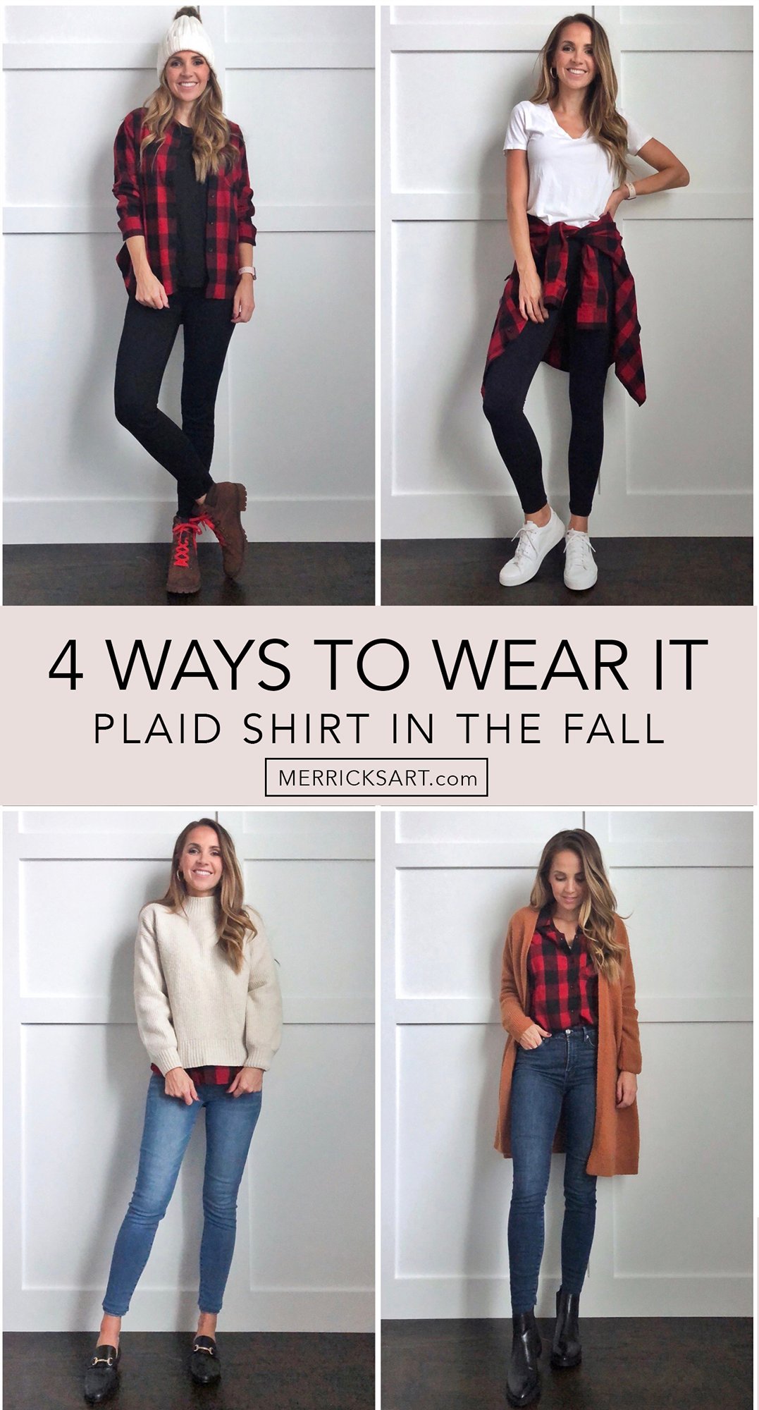 plaid shirt outfits collage