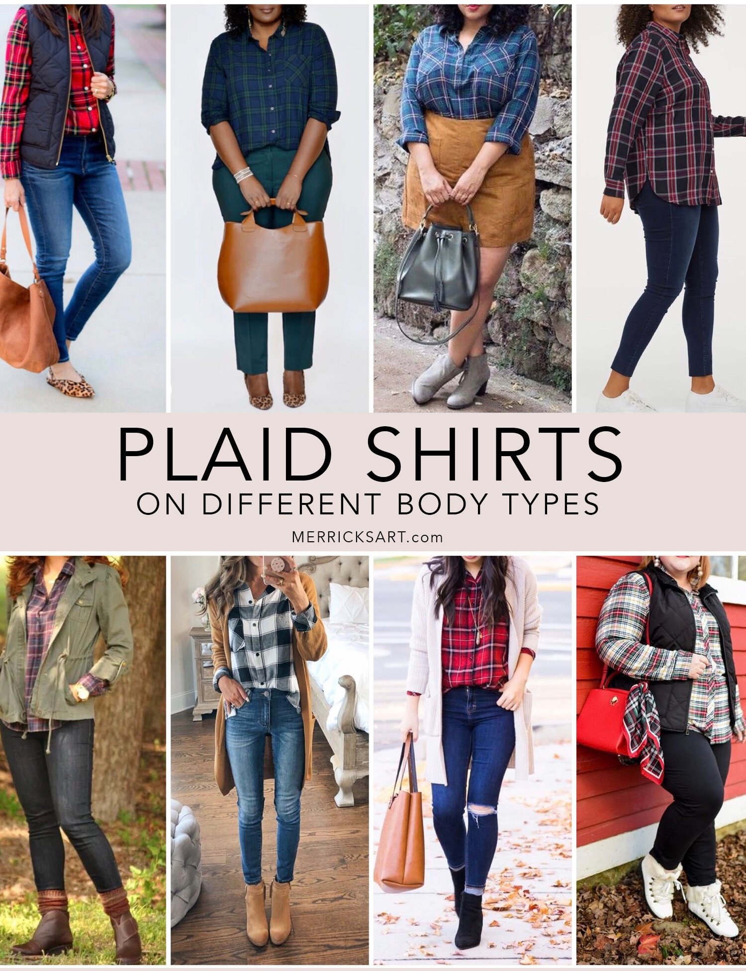 plaid shirt outfits on other body types