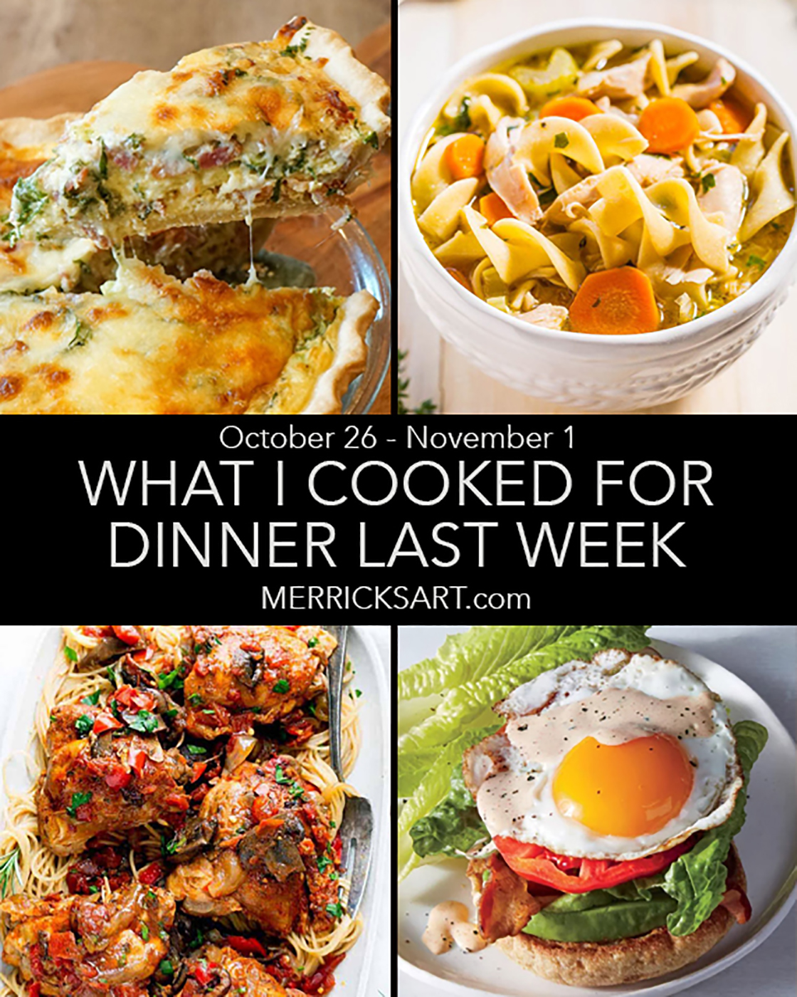 what I cooked for dinner last week