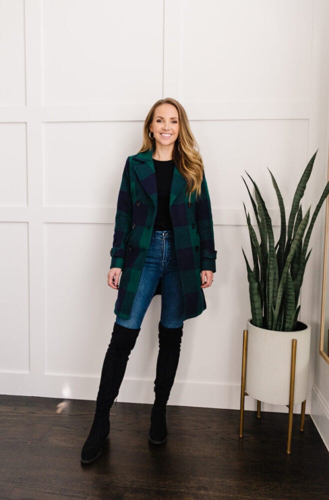 over the knee boots with jeans
