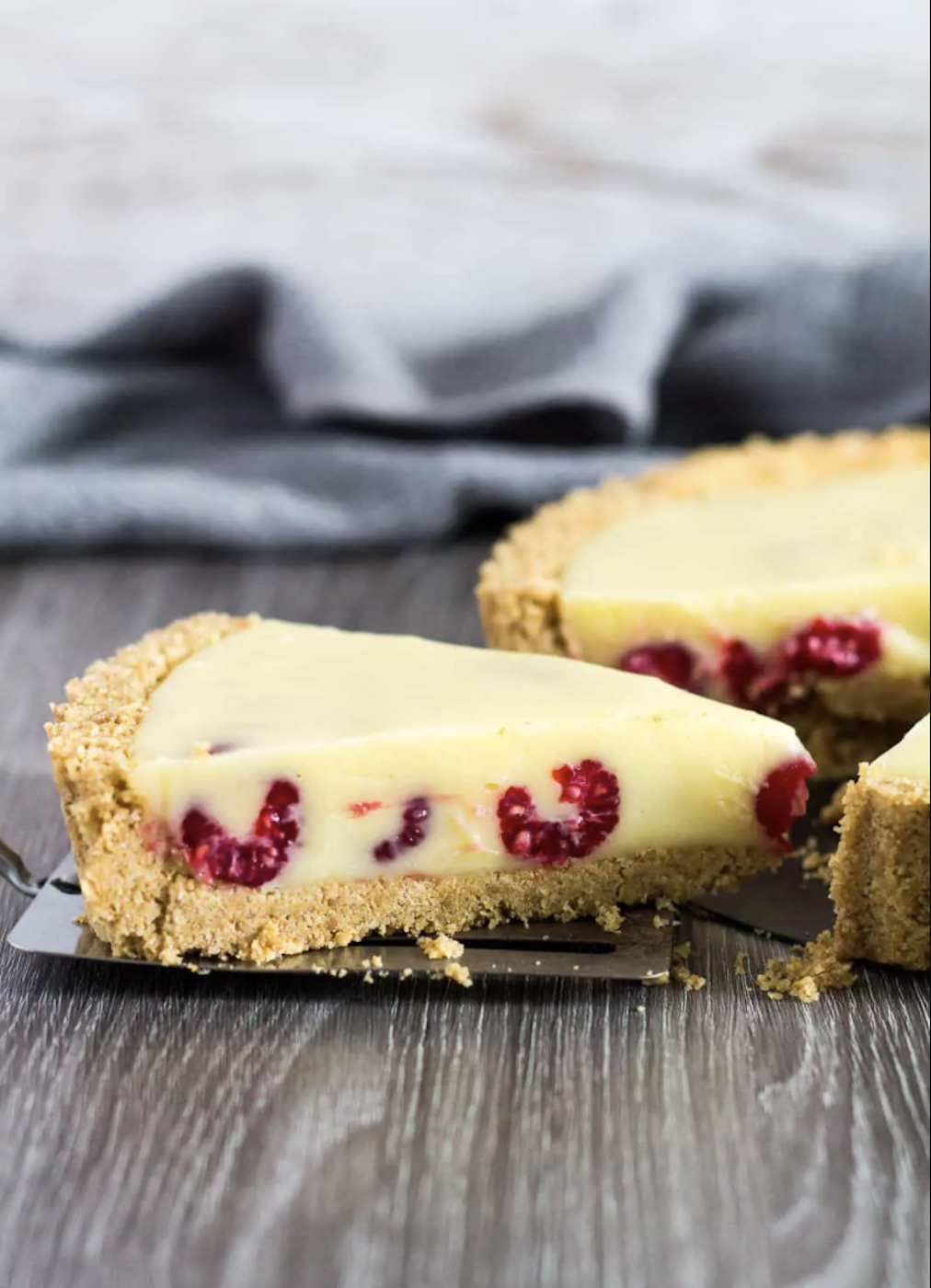 white chocolate raspberry tart