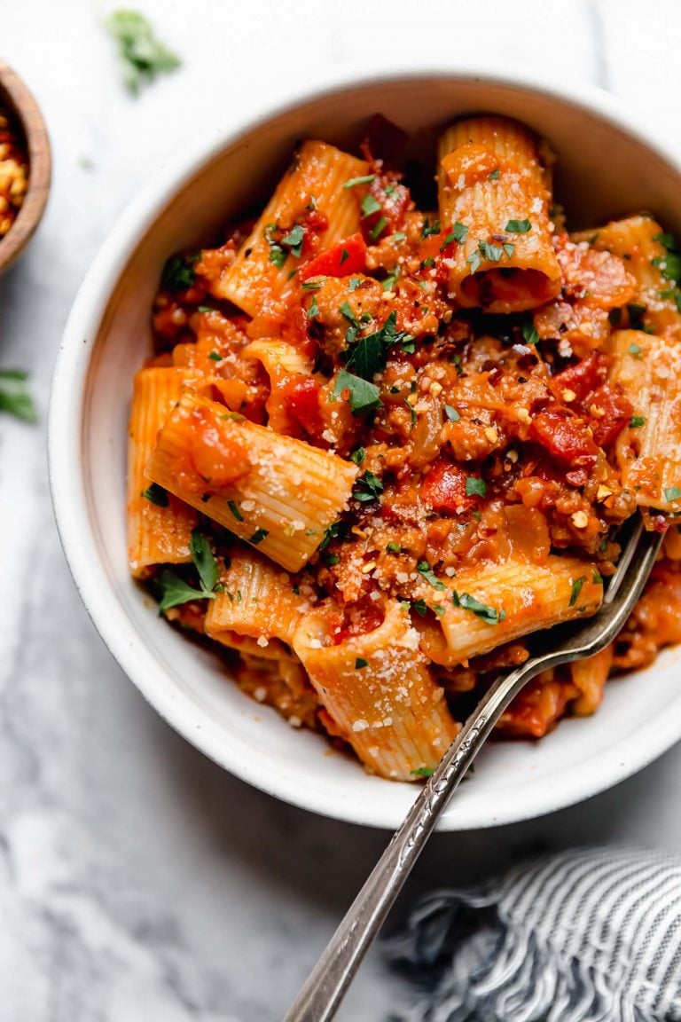dinner ideas peppers pasta