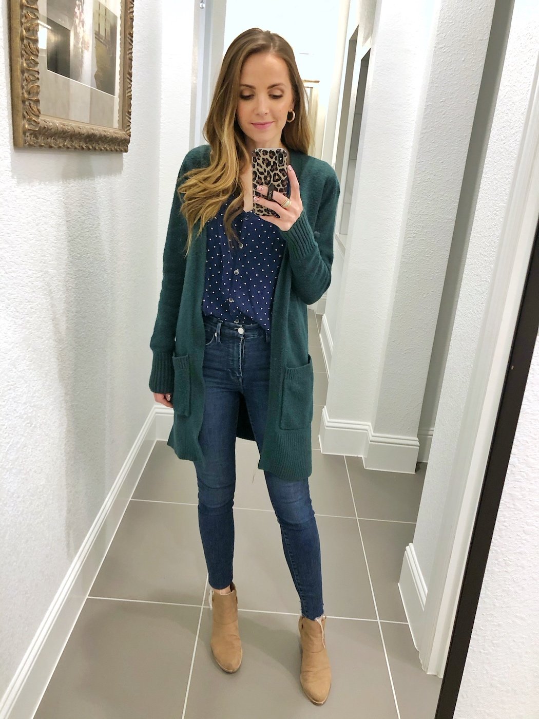 cardigan outfits with jeans and a blouse