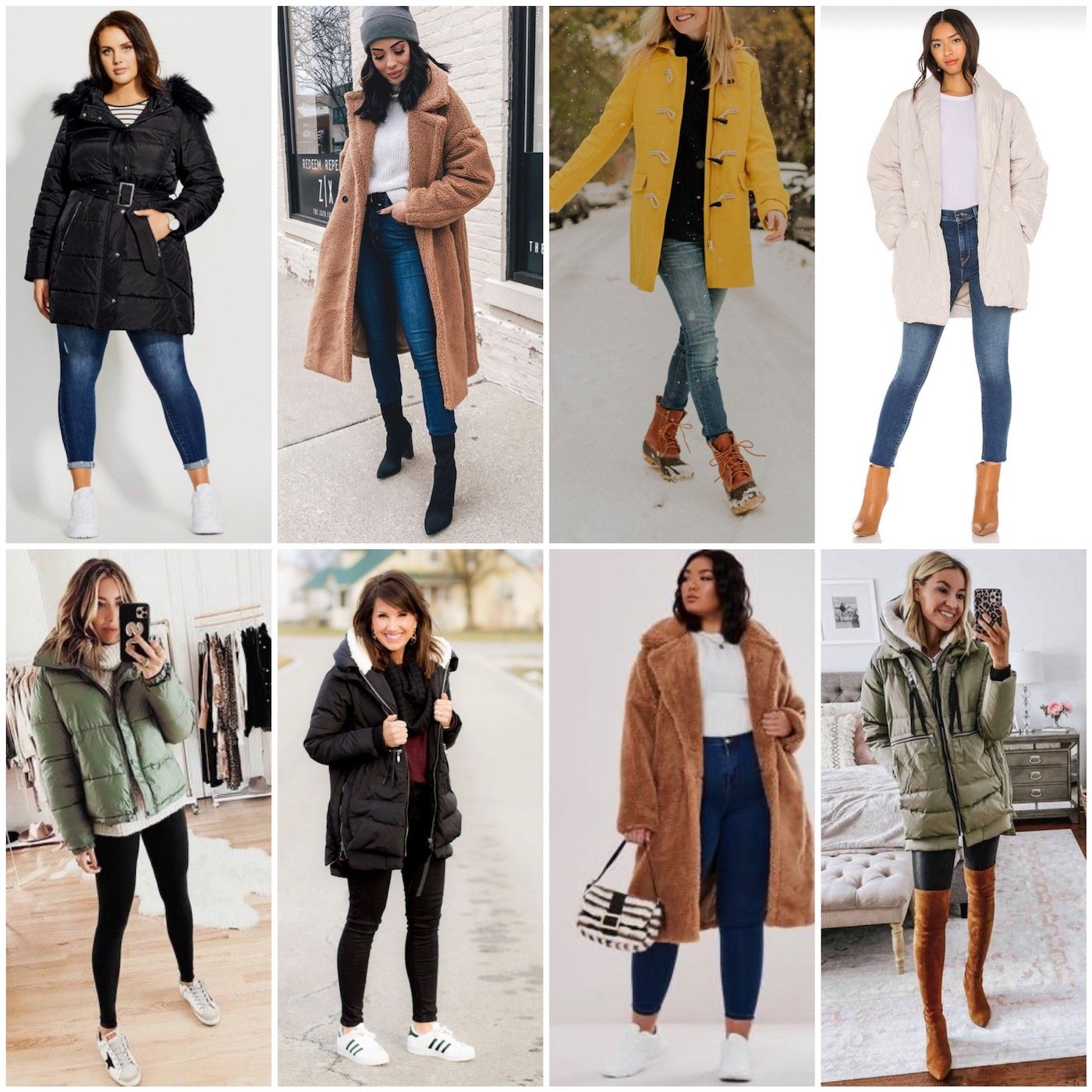 winter coat outfits on other women