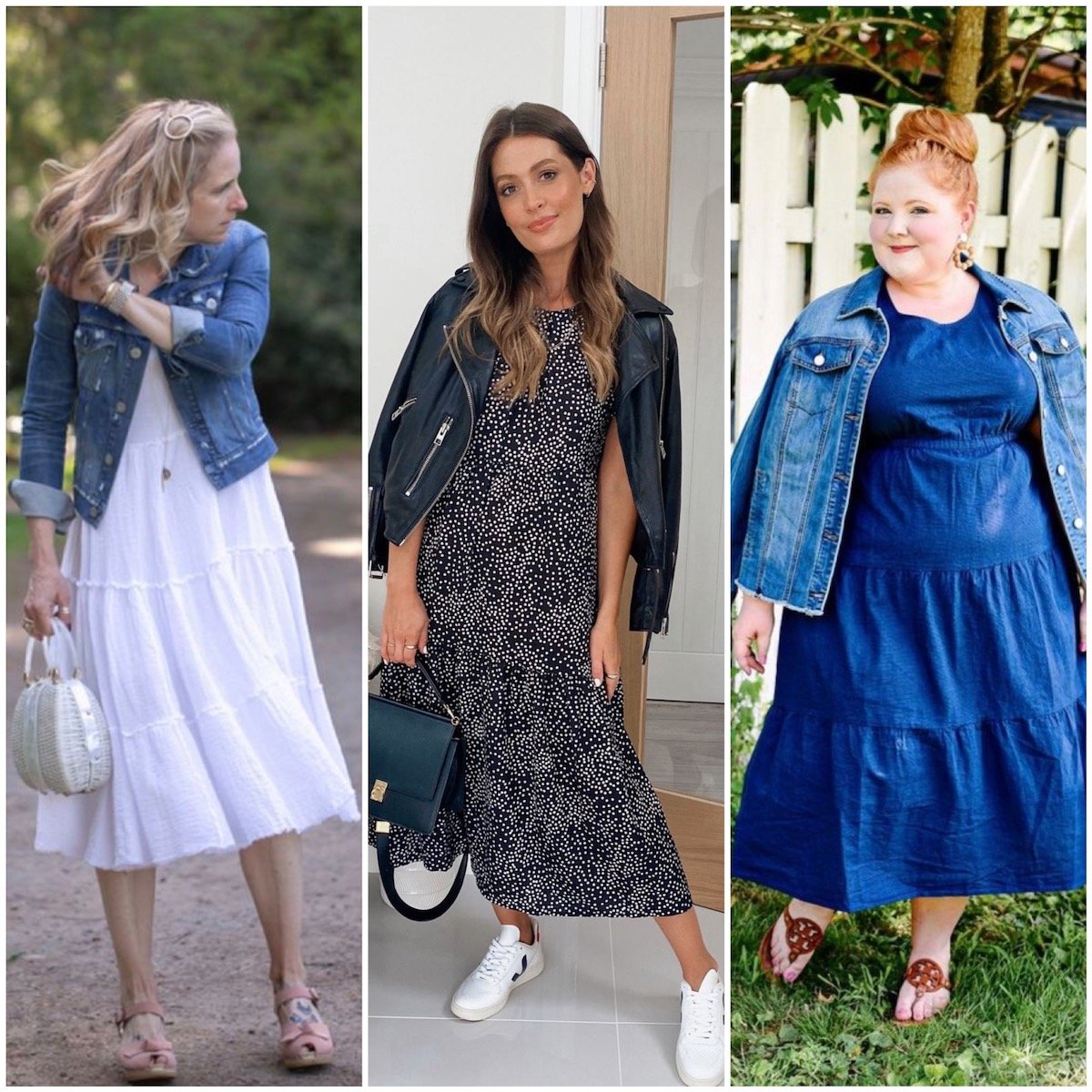 tiered dress with a jacket