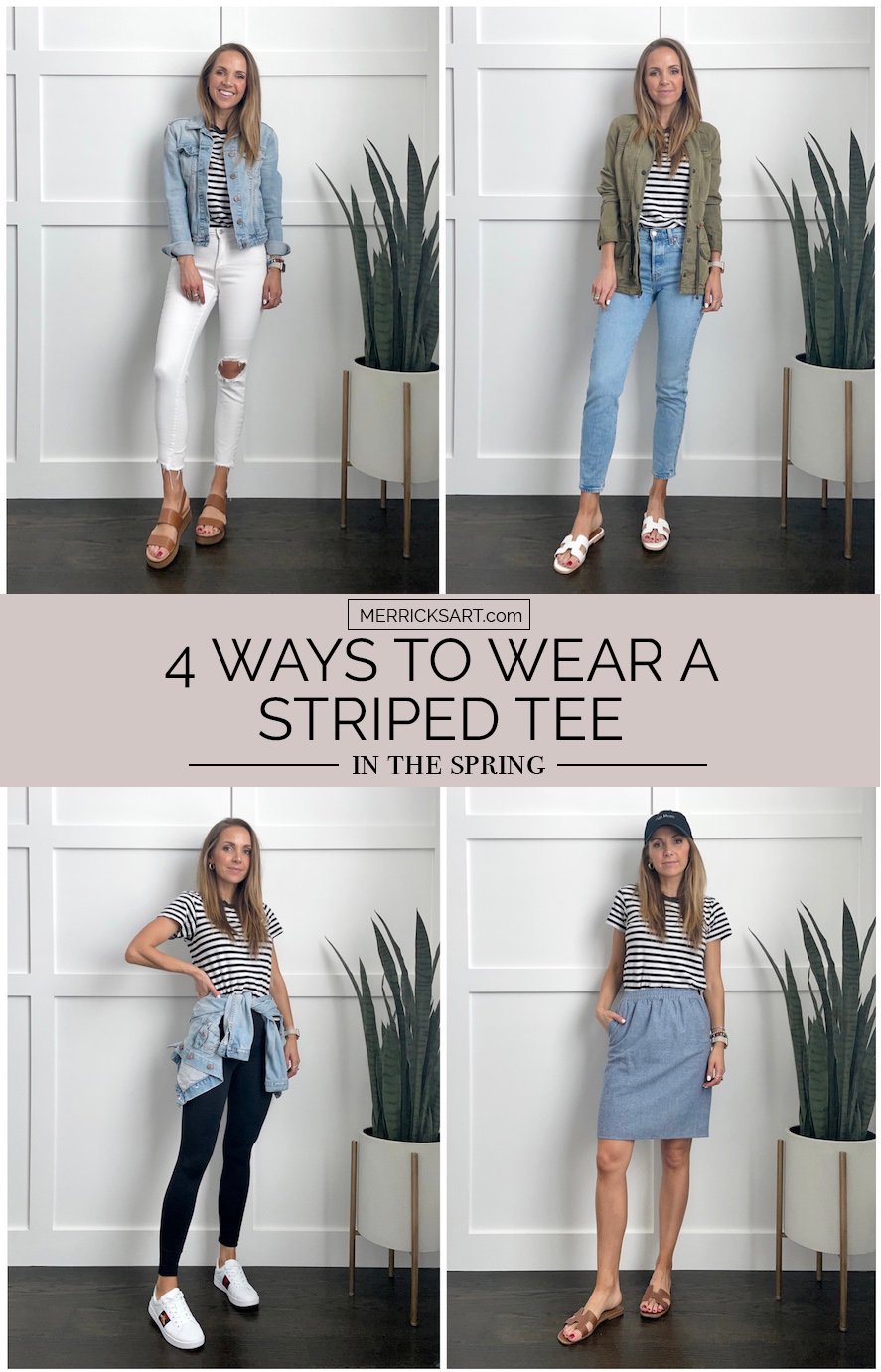 4 ways to wear striped tees