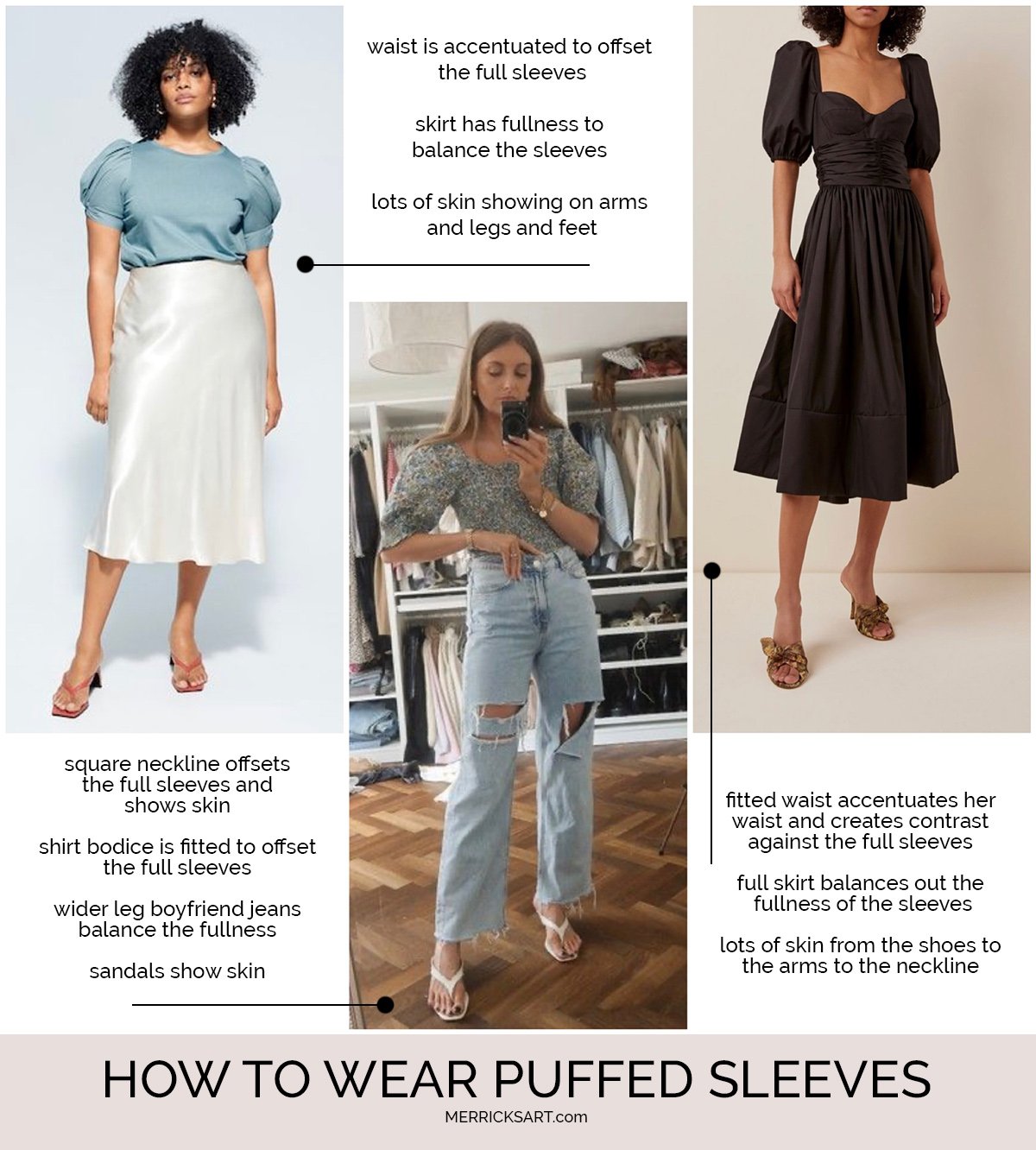 how to wear puffed sleeved tops