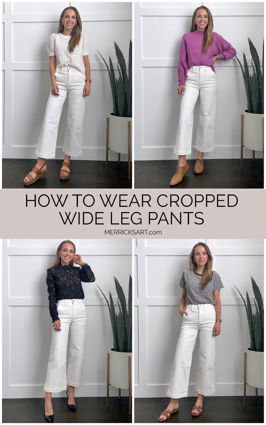 how to wear cropped wide leg pants