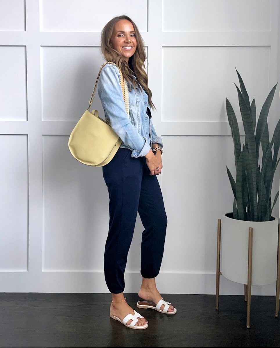 layering with a denim jacket