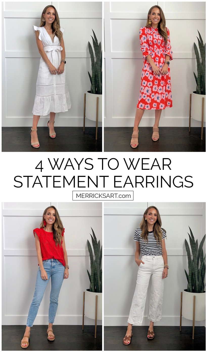 4 ways to wear statement earrings