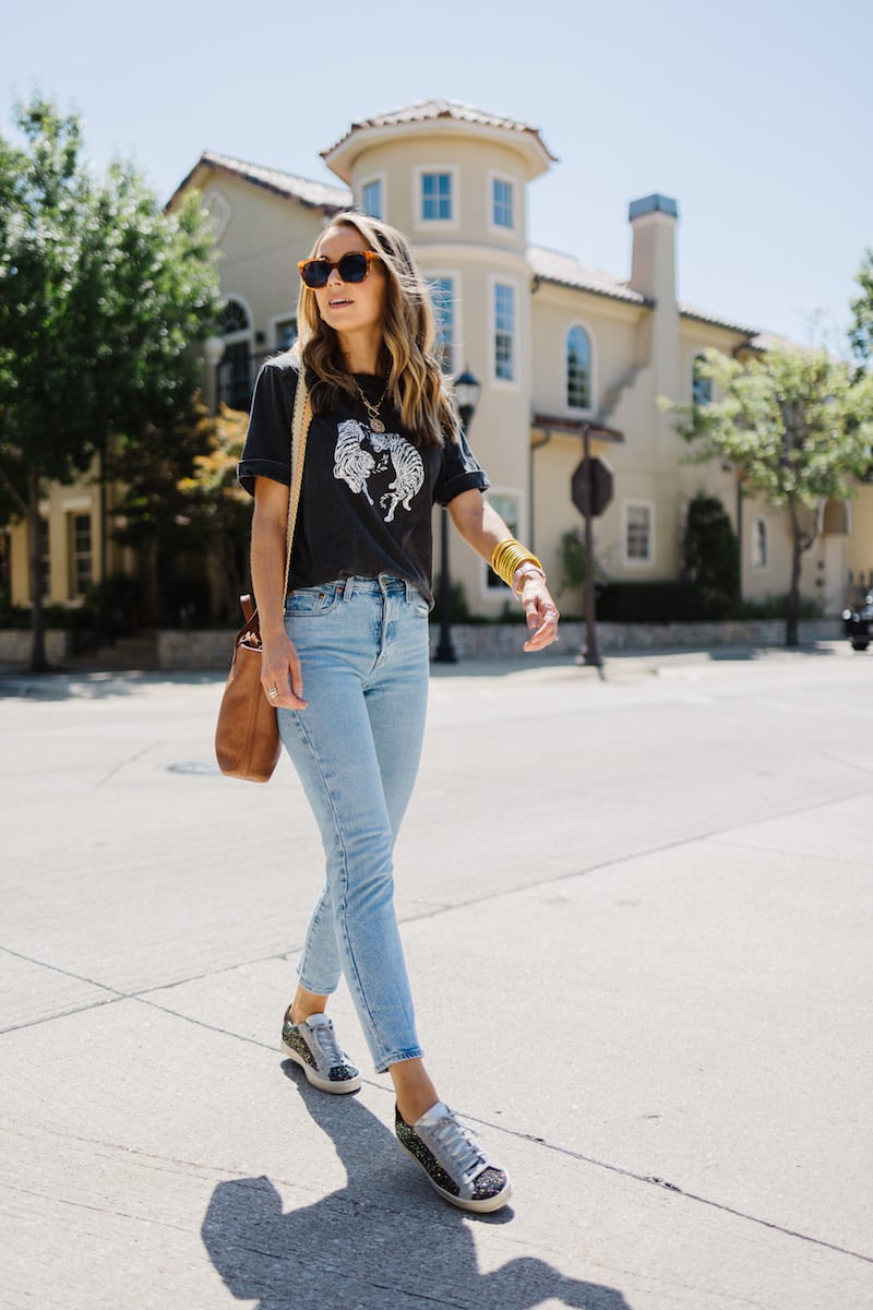 how to wear statement sneakers