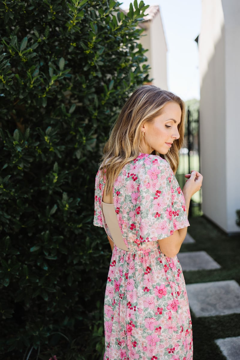 nude underlayer floral dress