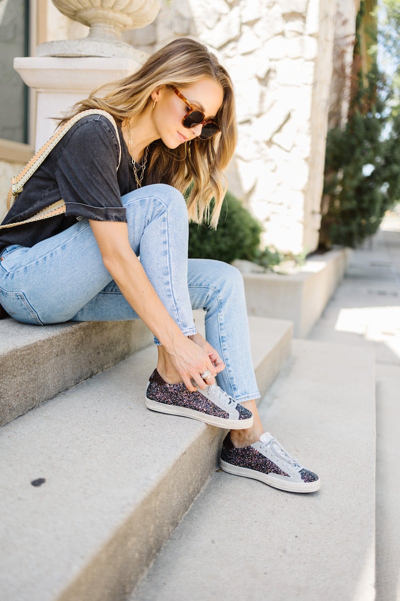 glitter sneakers
