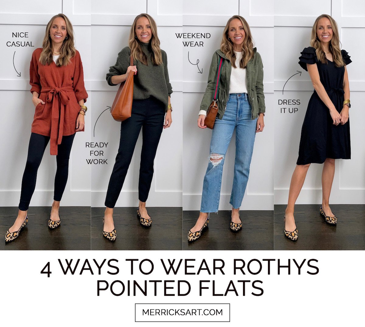4 rothys flats outfits